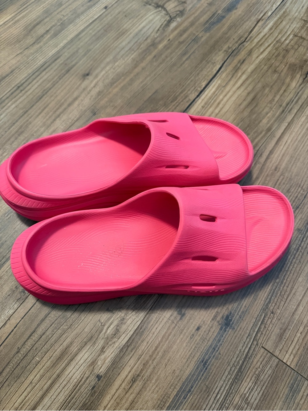 Hoka Hot Pink Slide Sandals size 11M 13W like new recovery sandals